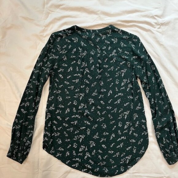 Eddie Bauer Long Sleeve Green Blouse, XS - Picture 3 of 5